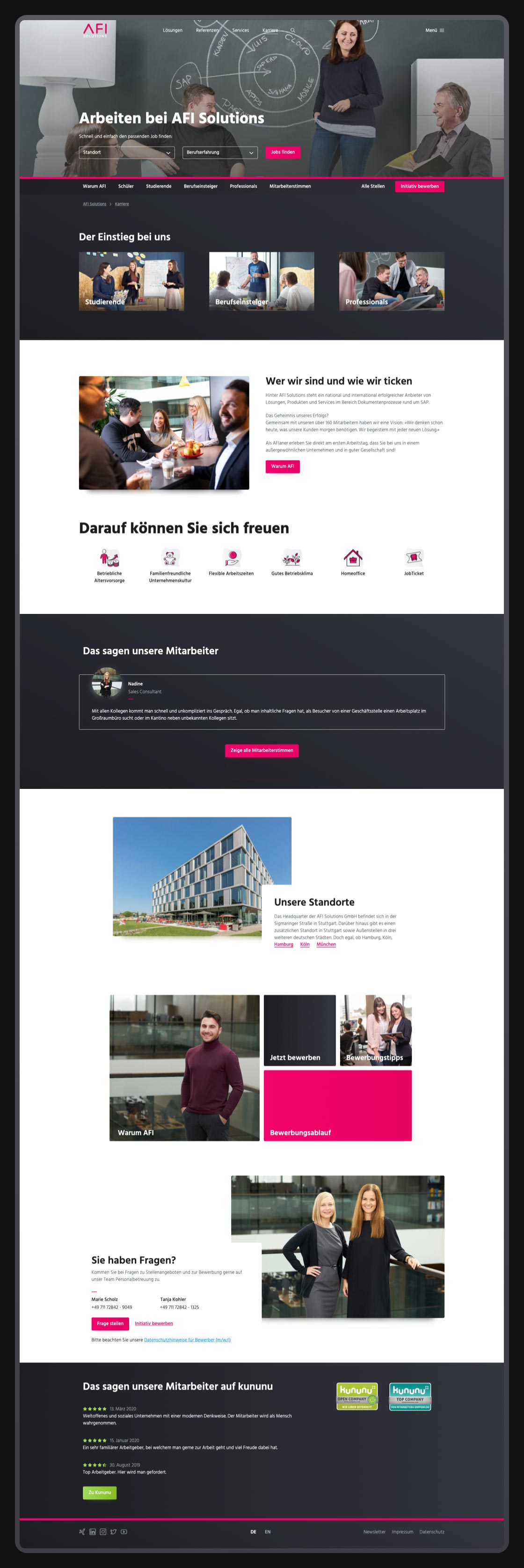  Referenz - AFI Solutions - Karriere Website