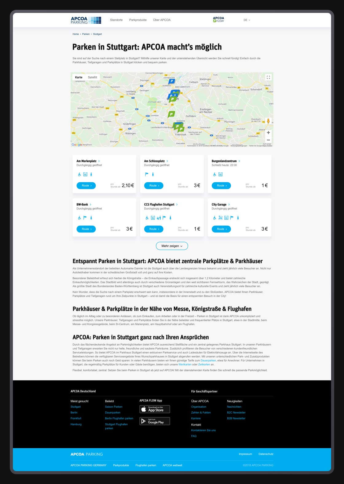  Referenz - APCOA PARKING - Corporate Website