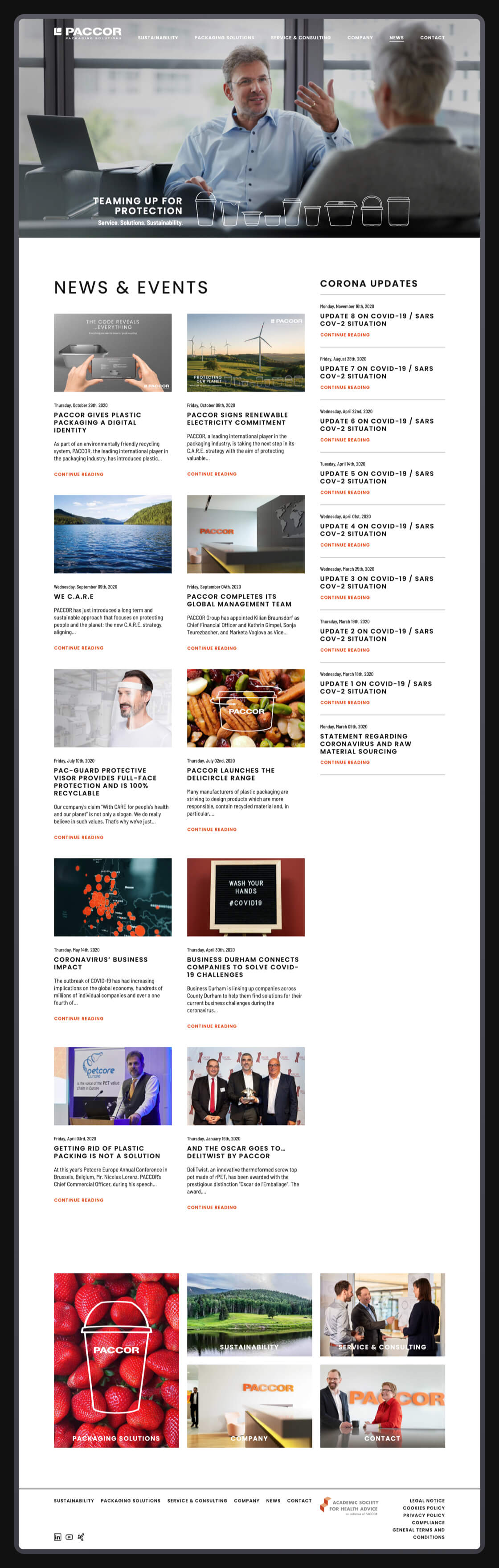  Referenz - PACCOR - Corporate Website